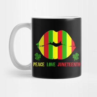 peace love Juneteenth 2024 St Patricks day SHAMROCK Mug